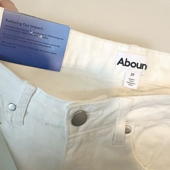 NWT Abound by Nordstrom Sustainable Denim White High Rise Skinny Jeans - 29 - Picture 3 of 8